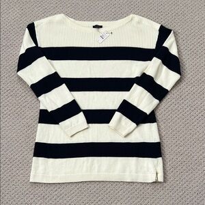 Talbots Striped Black and White Women's Sweater